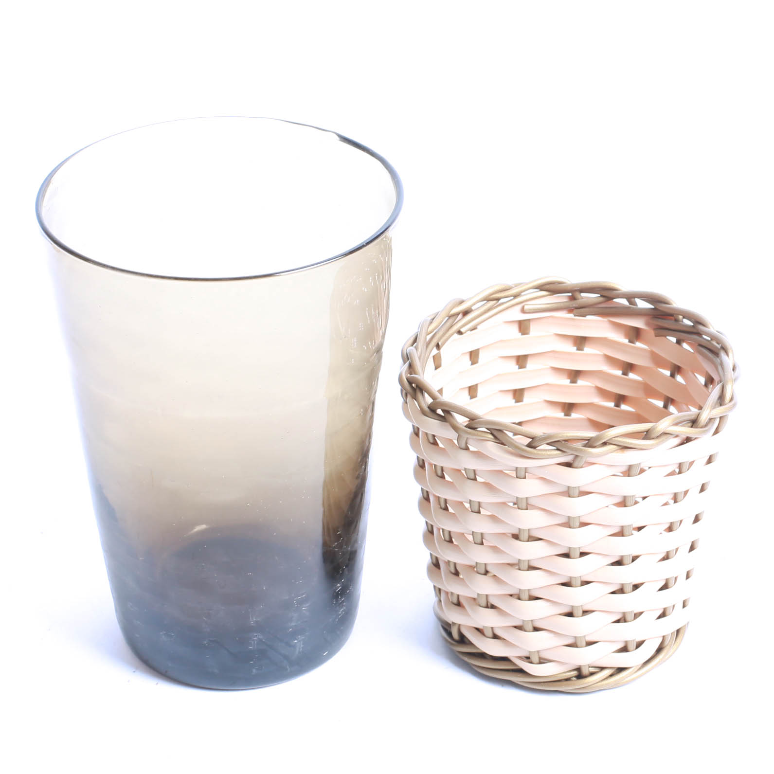 Eight Vintage Glasses with Wicker Cases