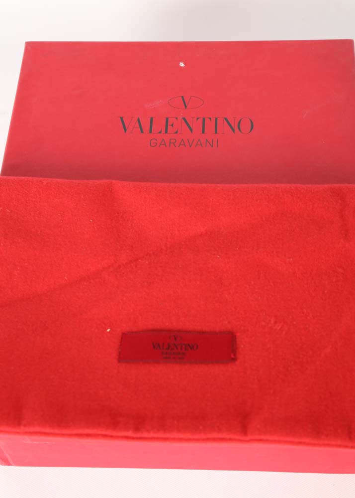 Valentino Black Leather Strappy Platform Sandal