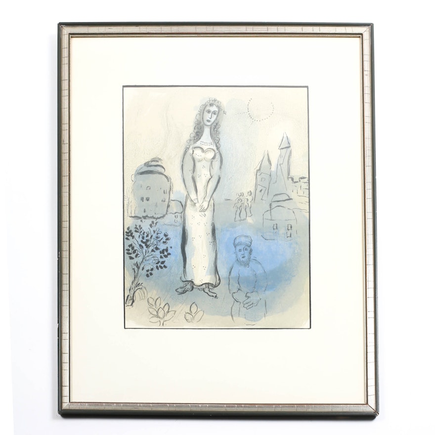 "Esther" Original Lithograph by Marc Chagall