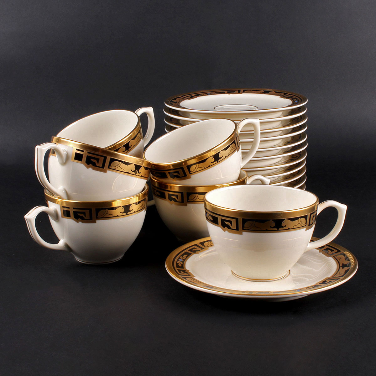 Cartier La Maison de L'Art Deco Teacups and Saucers