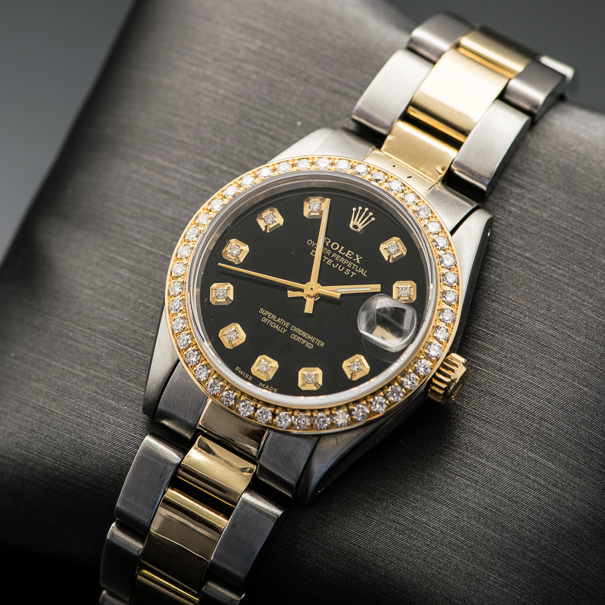 Rolex Datejust 18K Yellow Gold and Diamond Watch