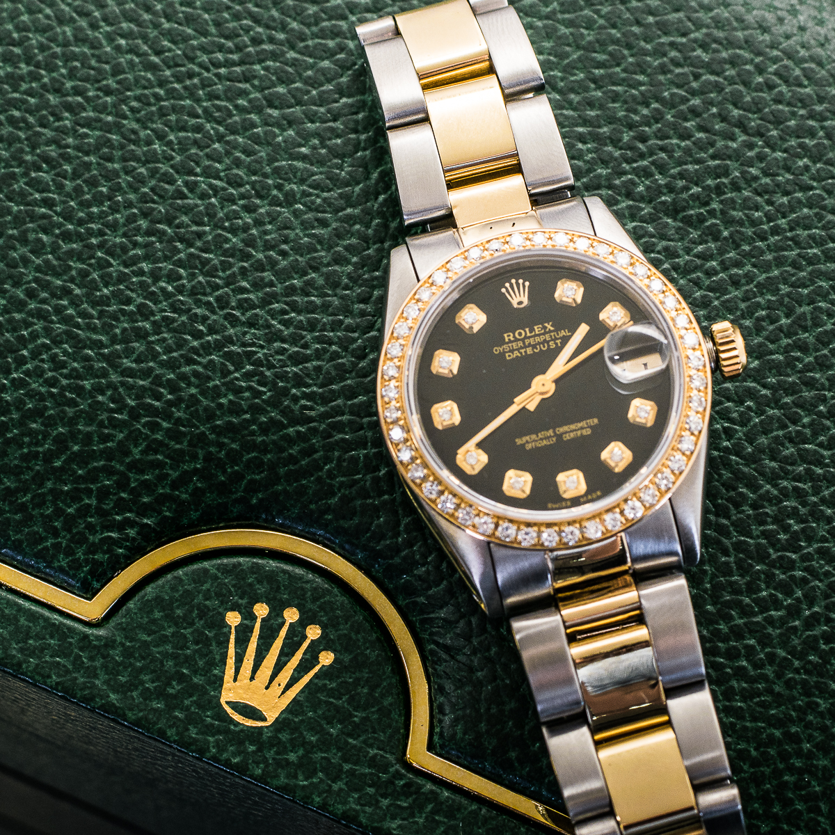 Rolex Datejust 18K Yellow Gold and Diamond Watch