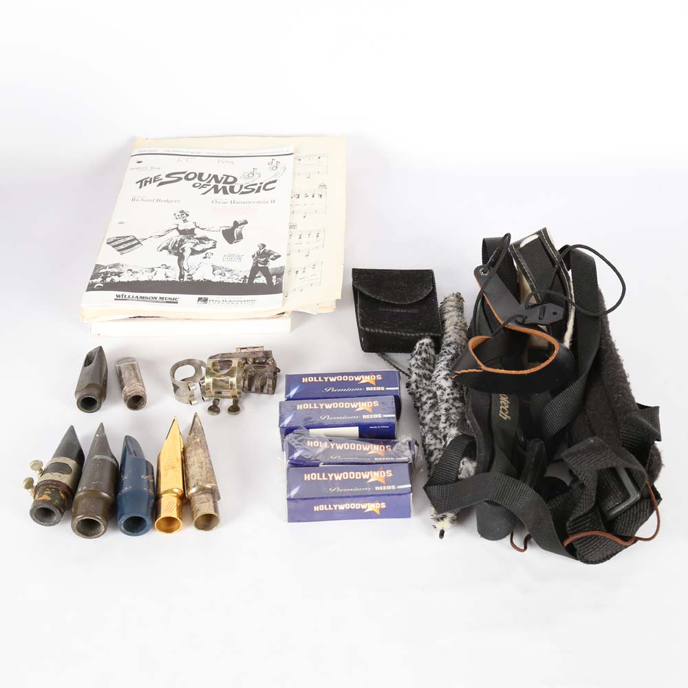 Sheet Music and Saxophone Accessory Collection