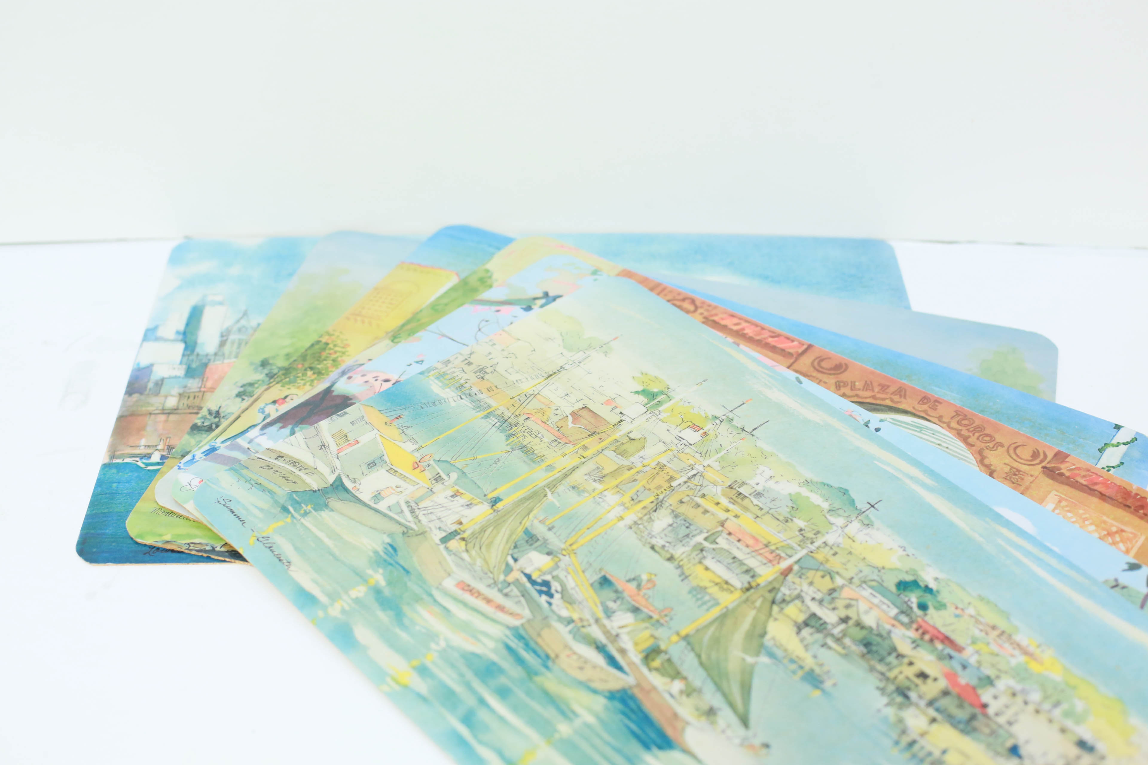 Collection of Vintage Travel Placemats