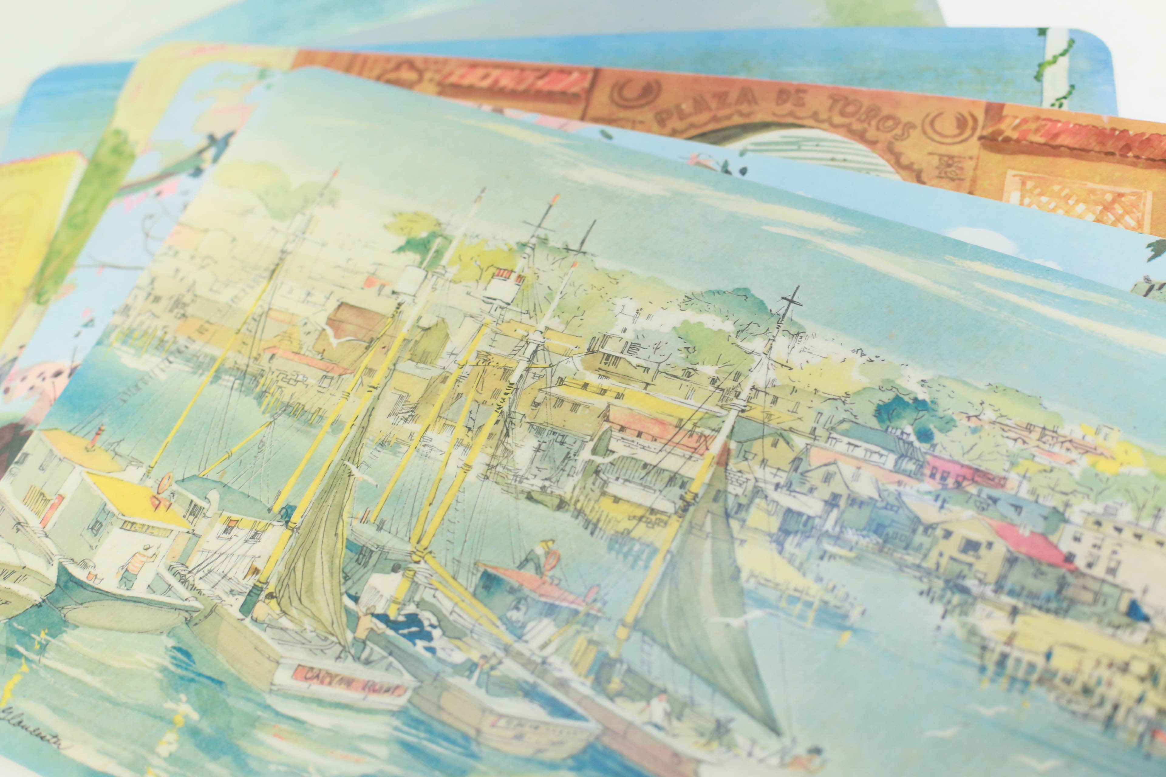 Collection of Vintage Travel Placemats