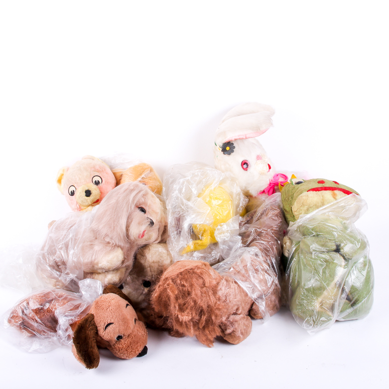 Collection of Vintage Stuffed Animals