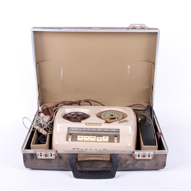 Pair of Vintage DeJur Grundig Dictation Machines