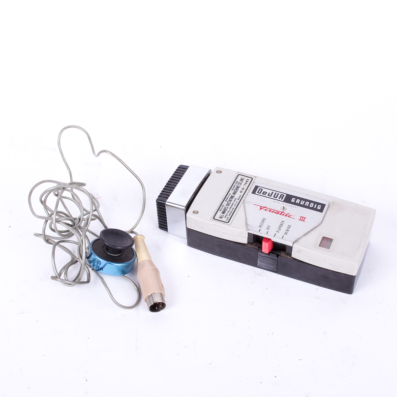 Pair of Vintage DeJur Grundig Dictation Machines