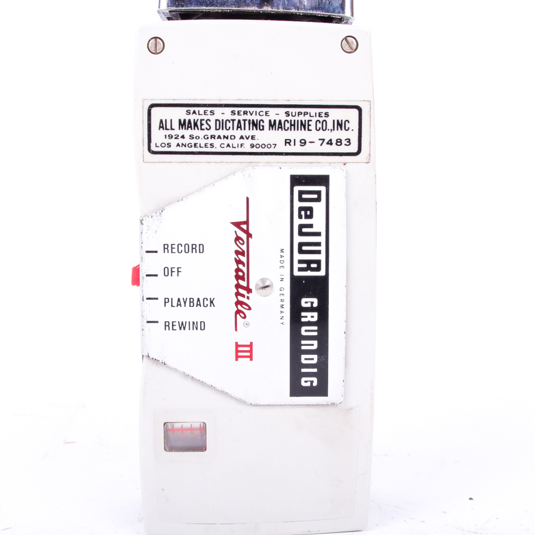 Pair of Vintage DeJur Grundig Dictation Machines