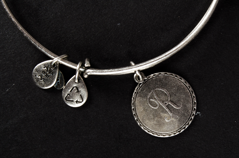 Alex and Ani "R" Monogram Bracelet