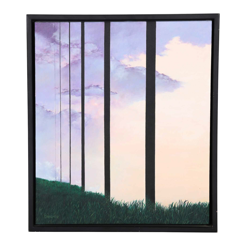 Mark Brosmer Signed Acrylic Painting on Canvas