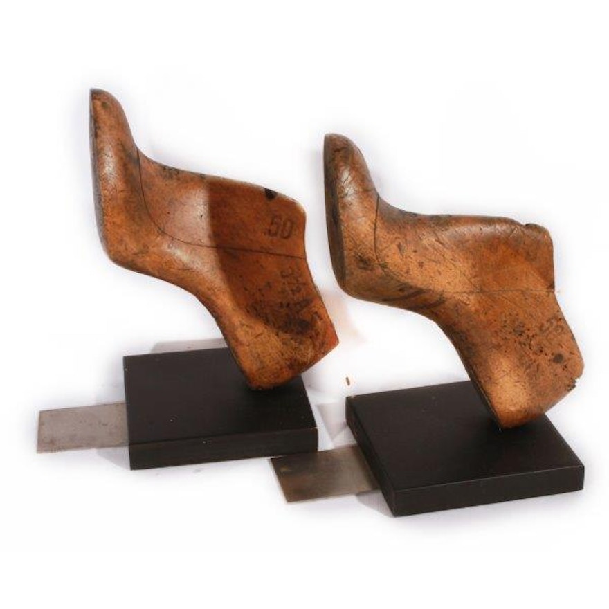 Wood Shoe Mold Bookends