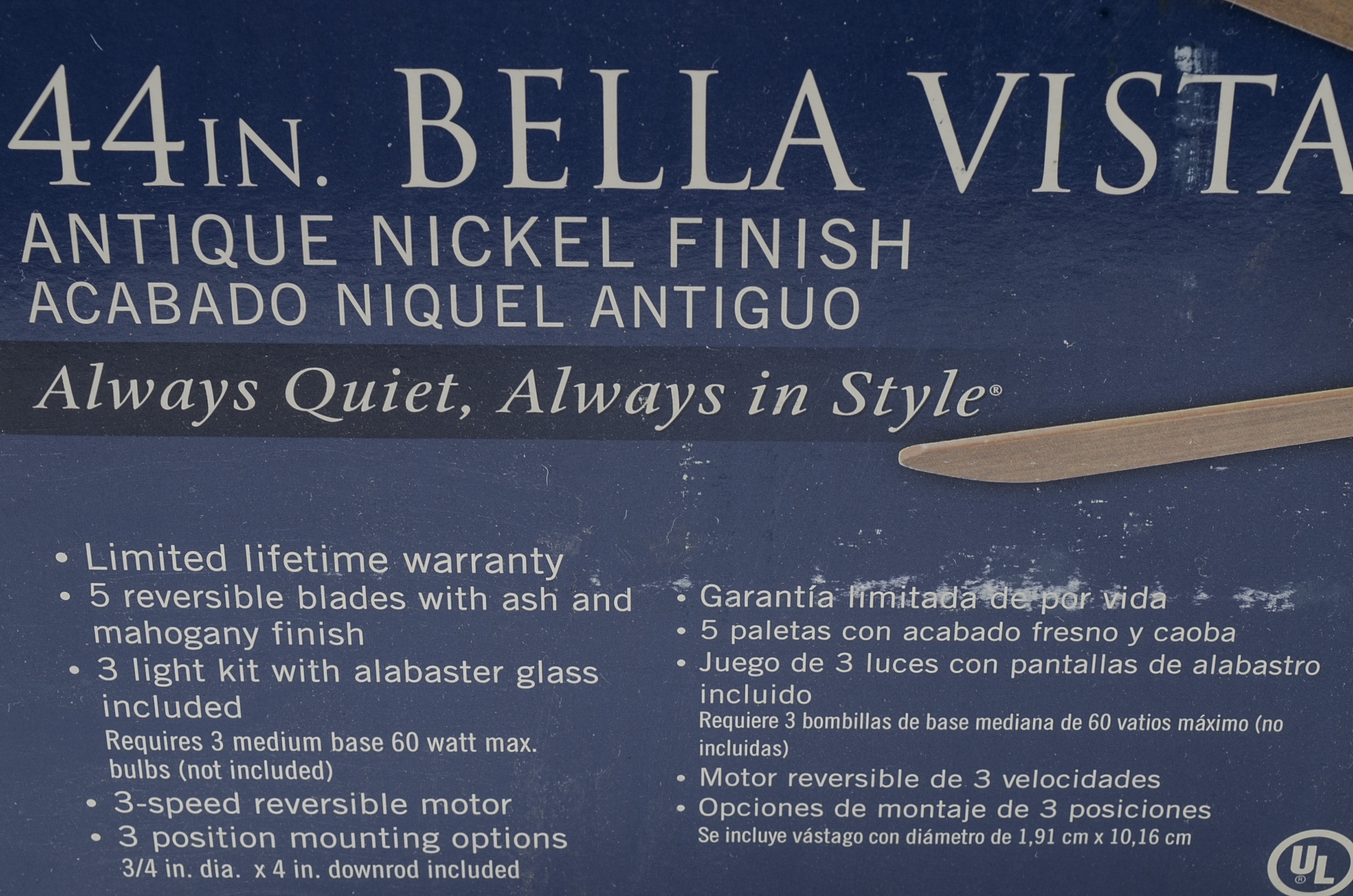 Harbor Breeze Bellevue 44"  Indoor Ceiling Fan with Light Kit