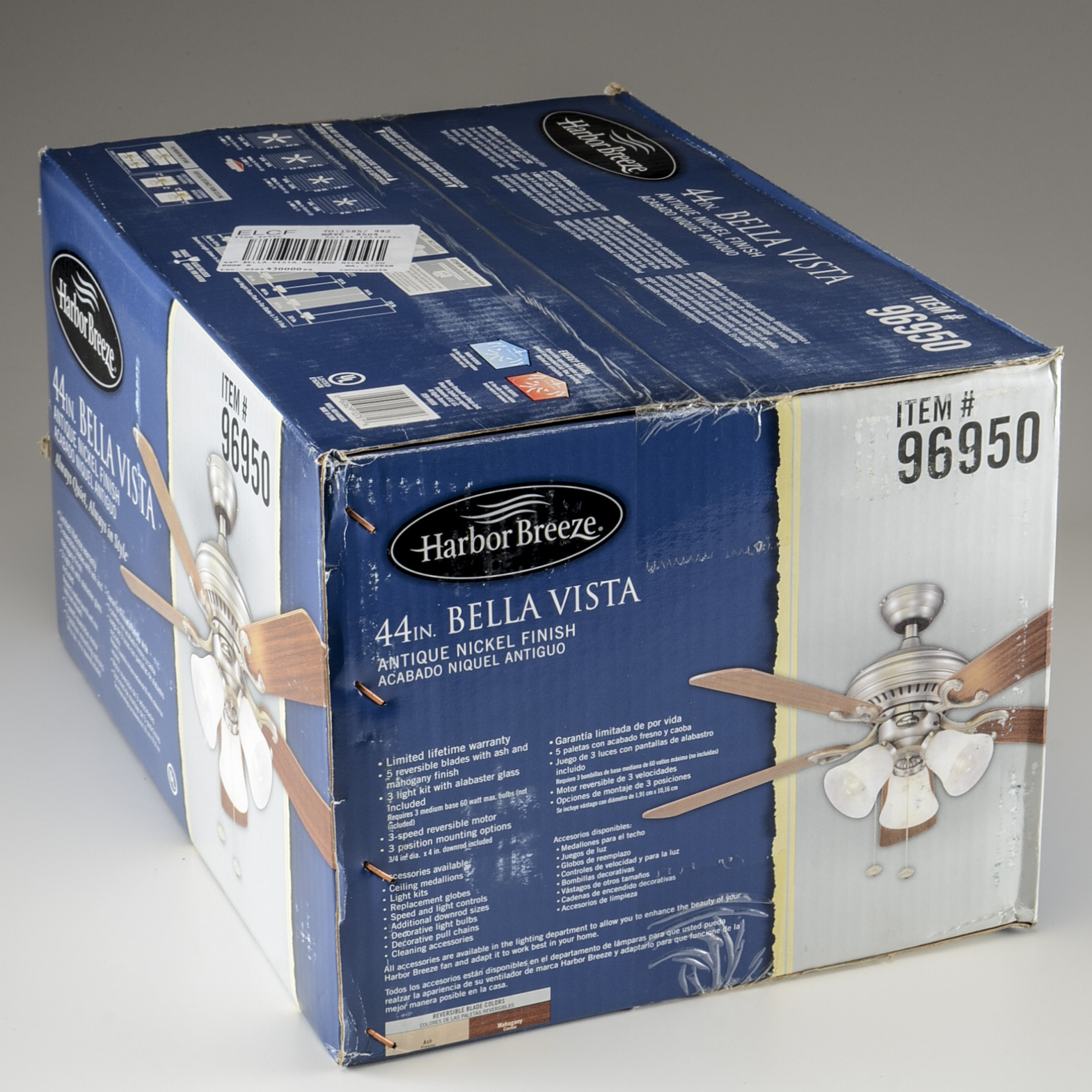 Harbor Breeze Bellevue 44"  Indoor Ceiling Fan with Light Kit