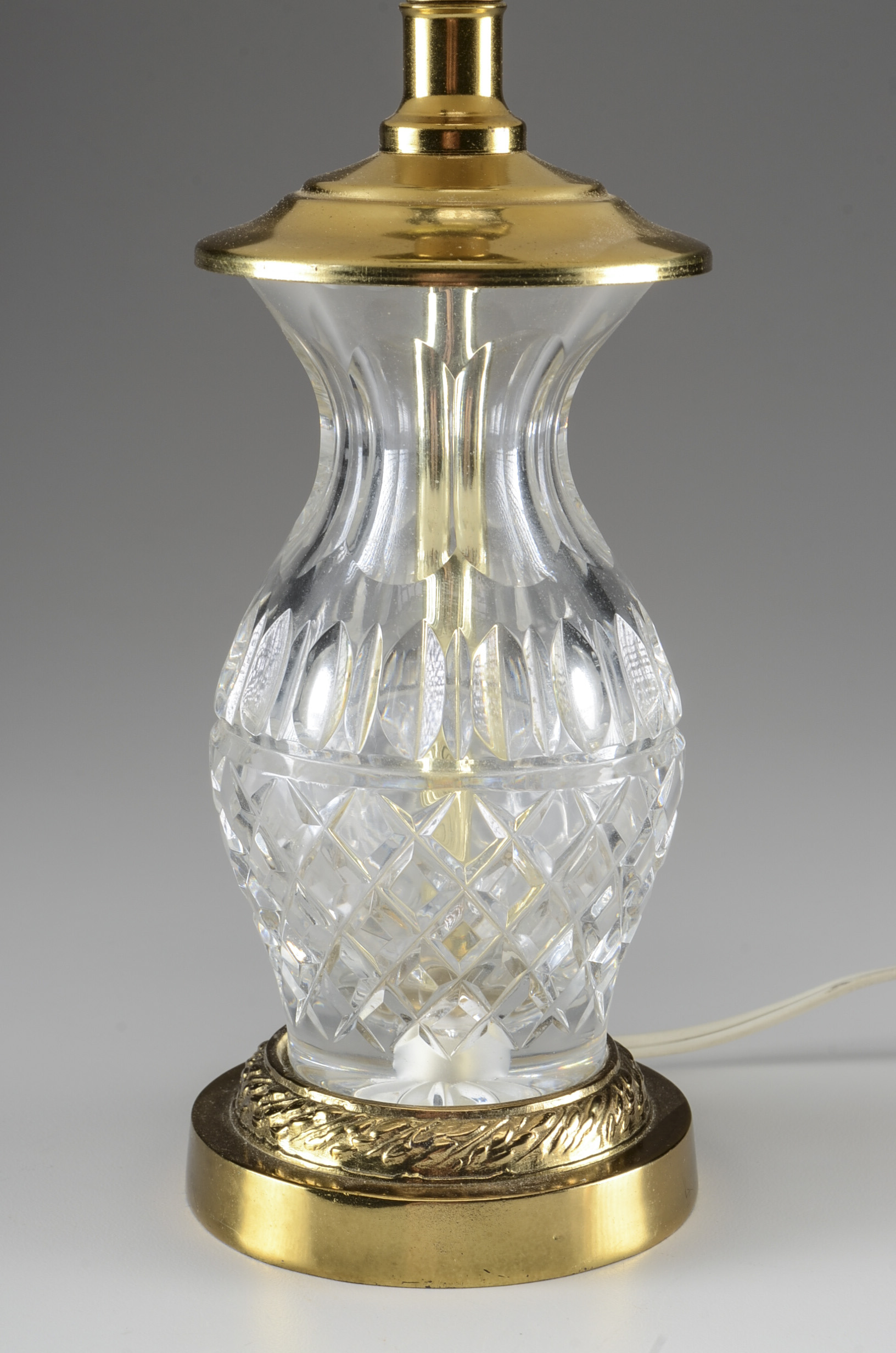 Crystal and Brass Table Lamp