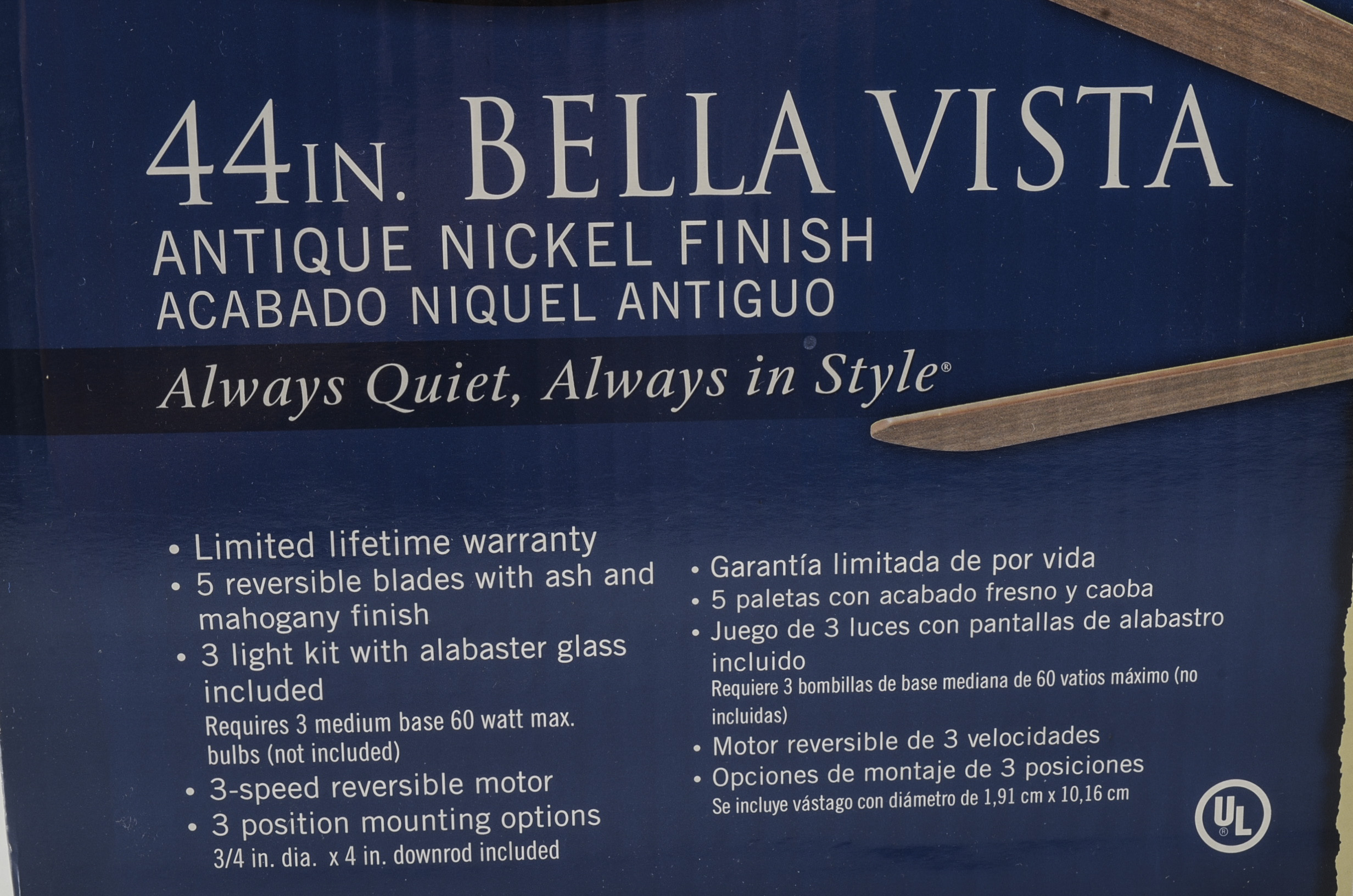 Harbor Breeze Bellevue 44" Indoor Ceiling Fan with Light Kit