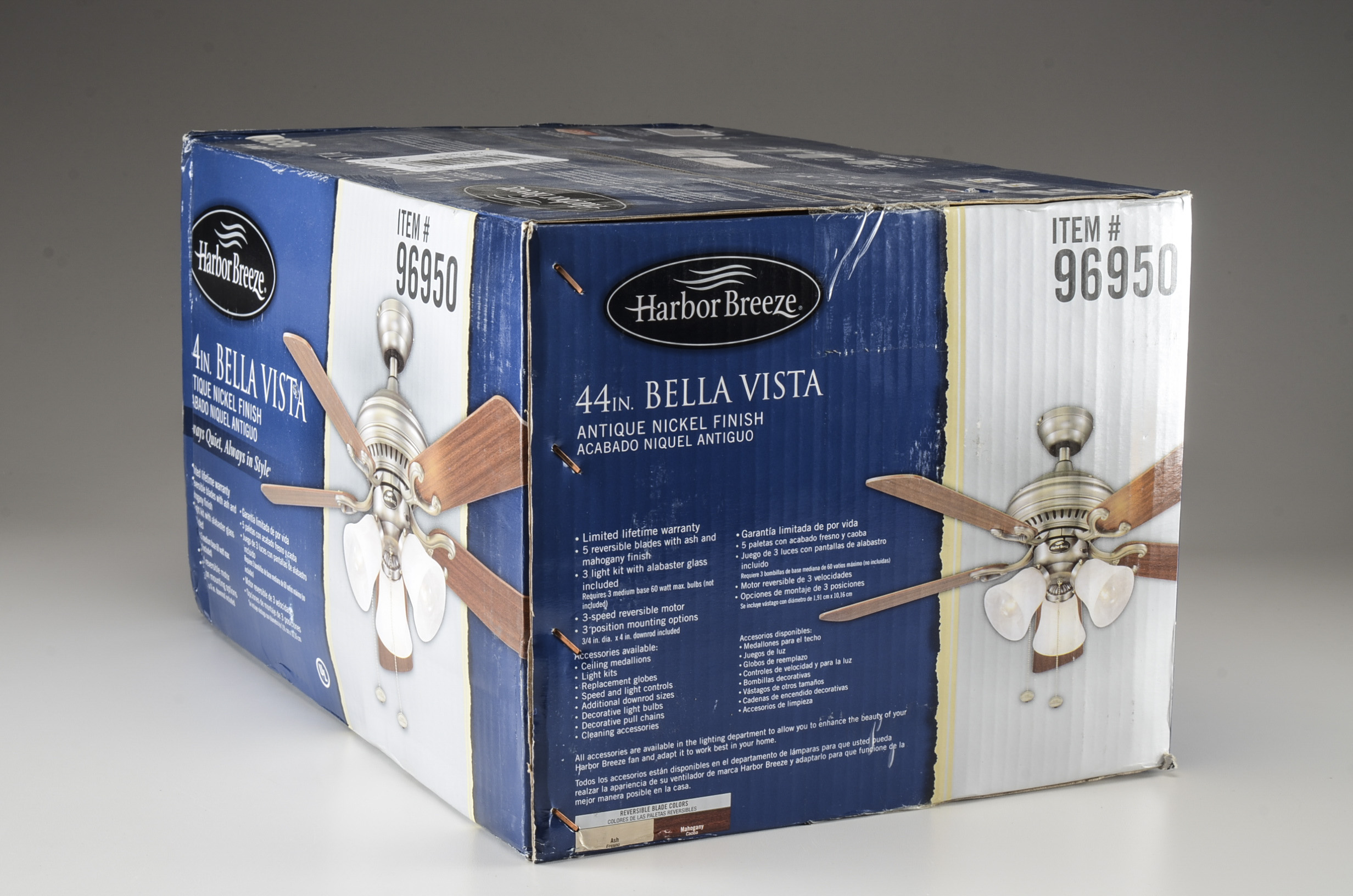 Harbor Breeze Bellevue 44" Indoor Ceiling Fan with Light Kit