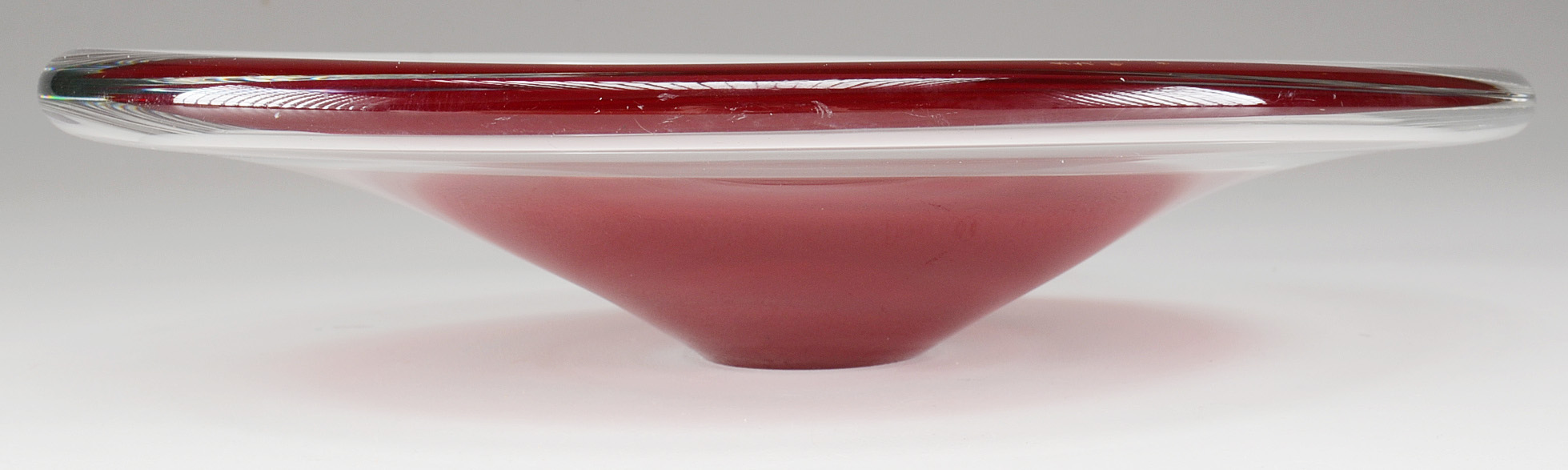 Art Glass Shallow Bowl