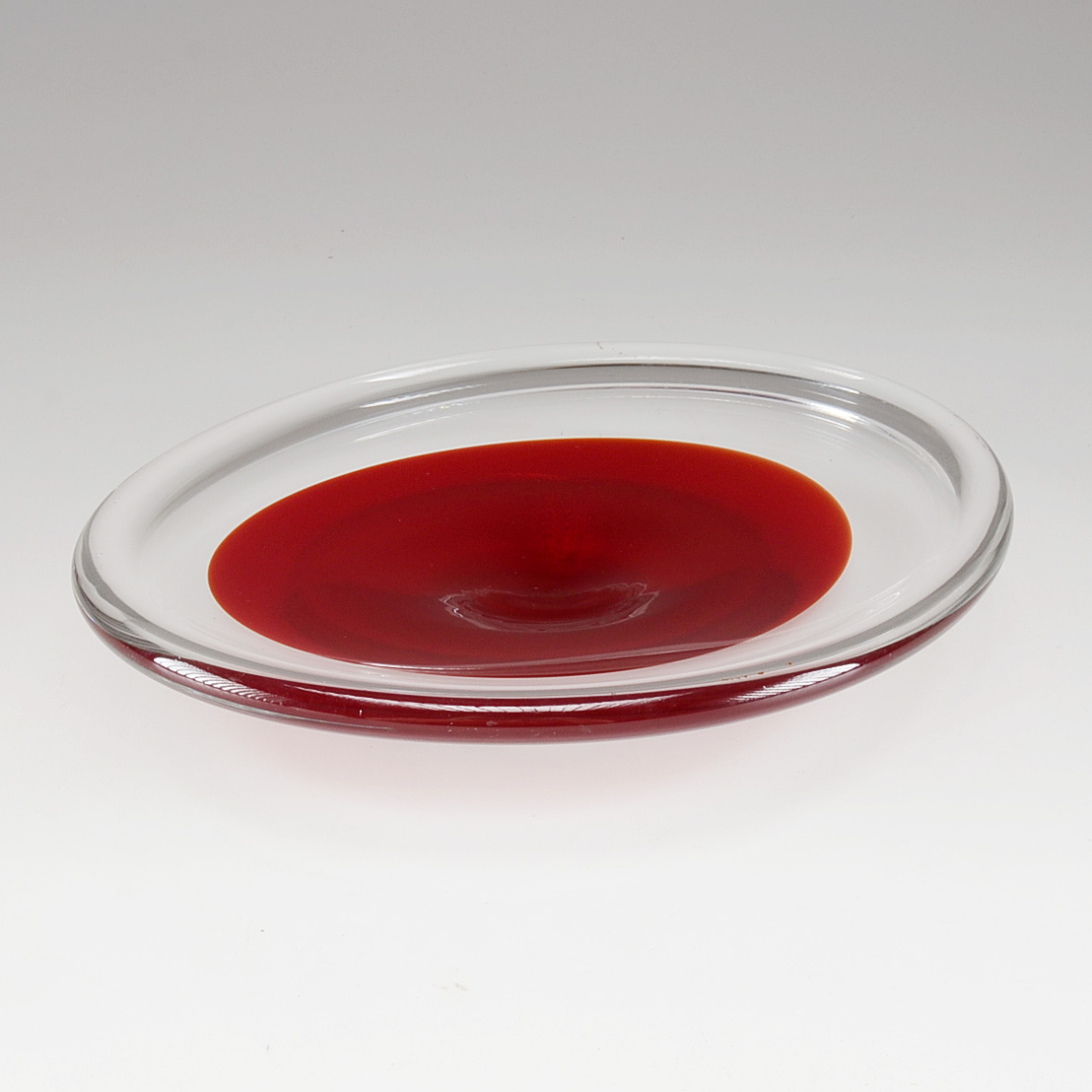 Art Glass Shallow Bowl