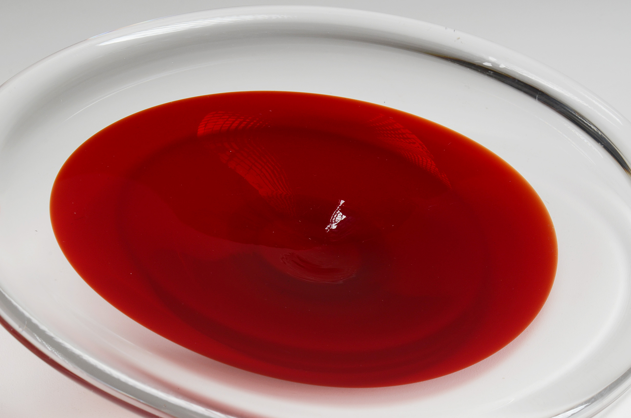 Art Glass Shallow Bowl