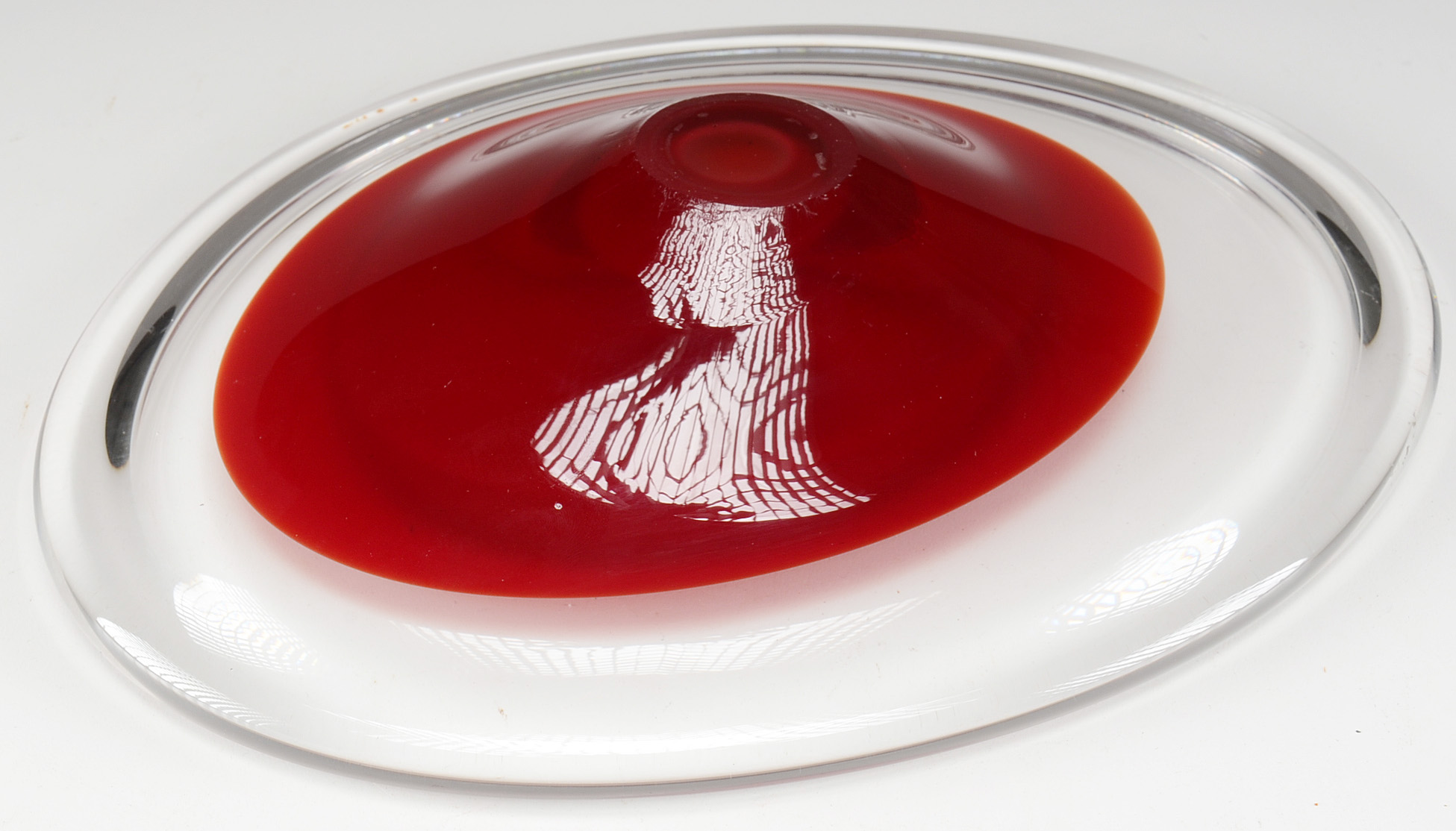 Art Glass Shallow Bowl