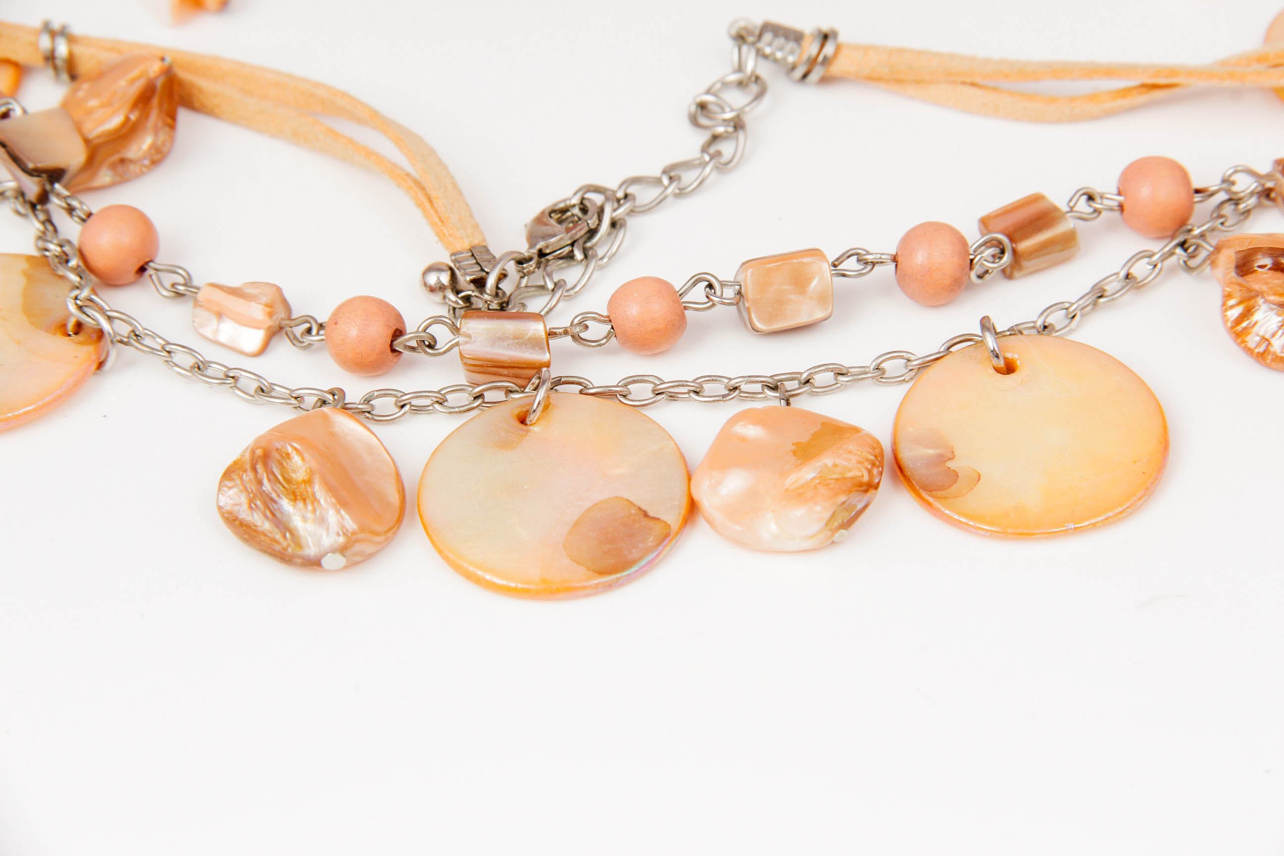 Vintage Fashion Shell Necklace and Earrings