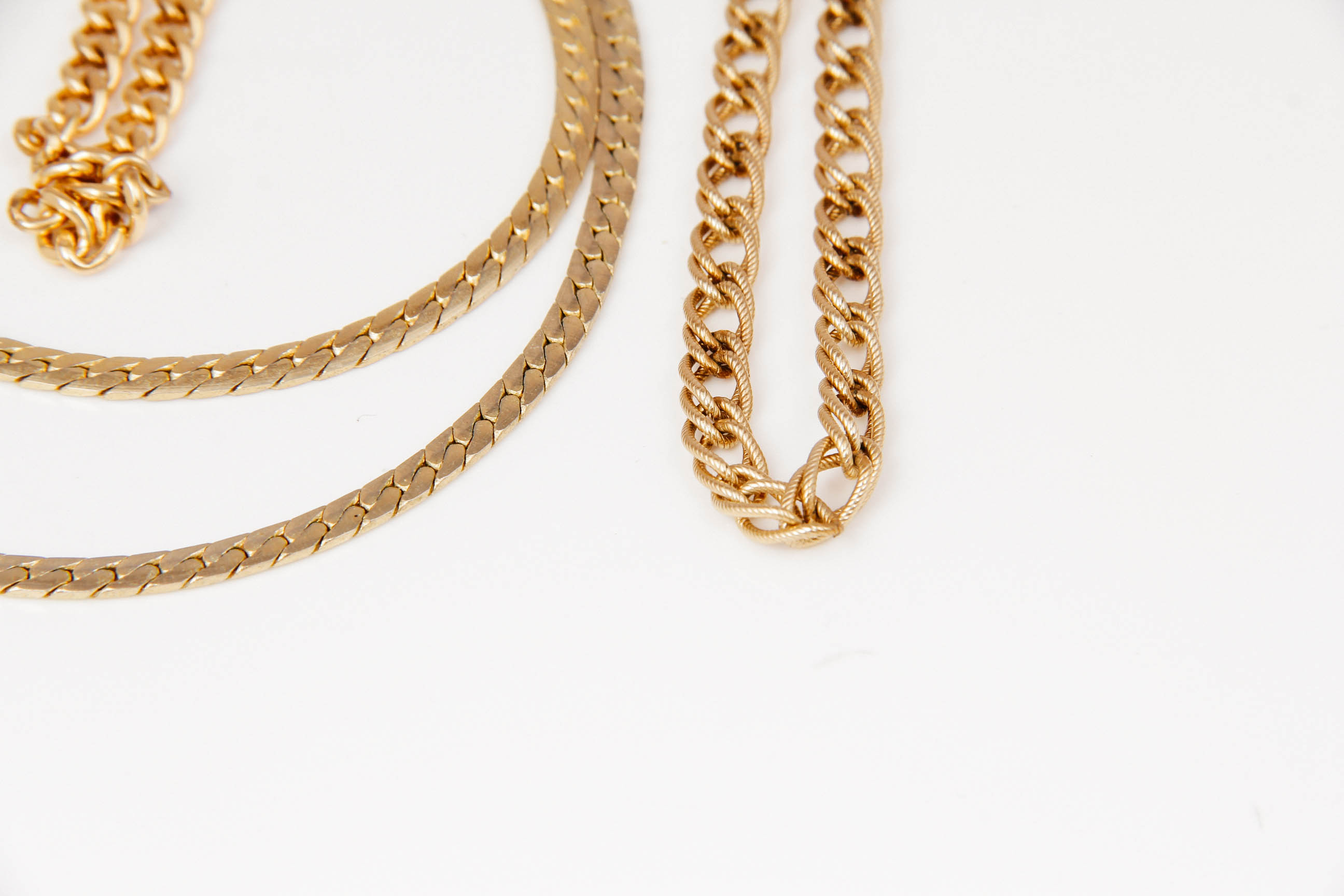 Vintage Gold Plated Necklace and Bracelets