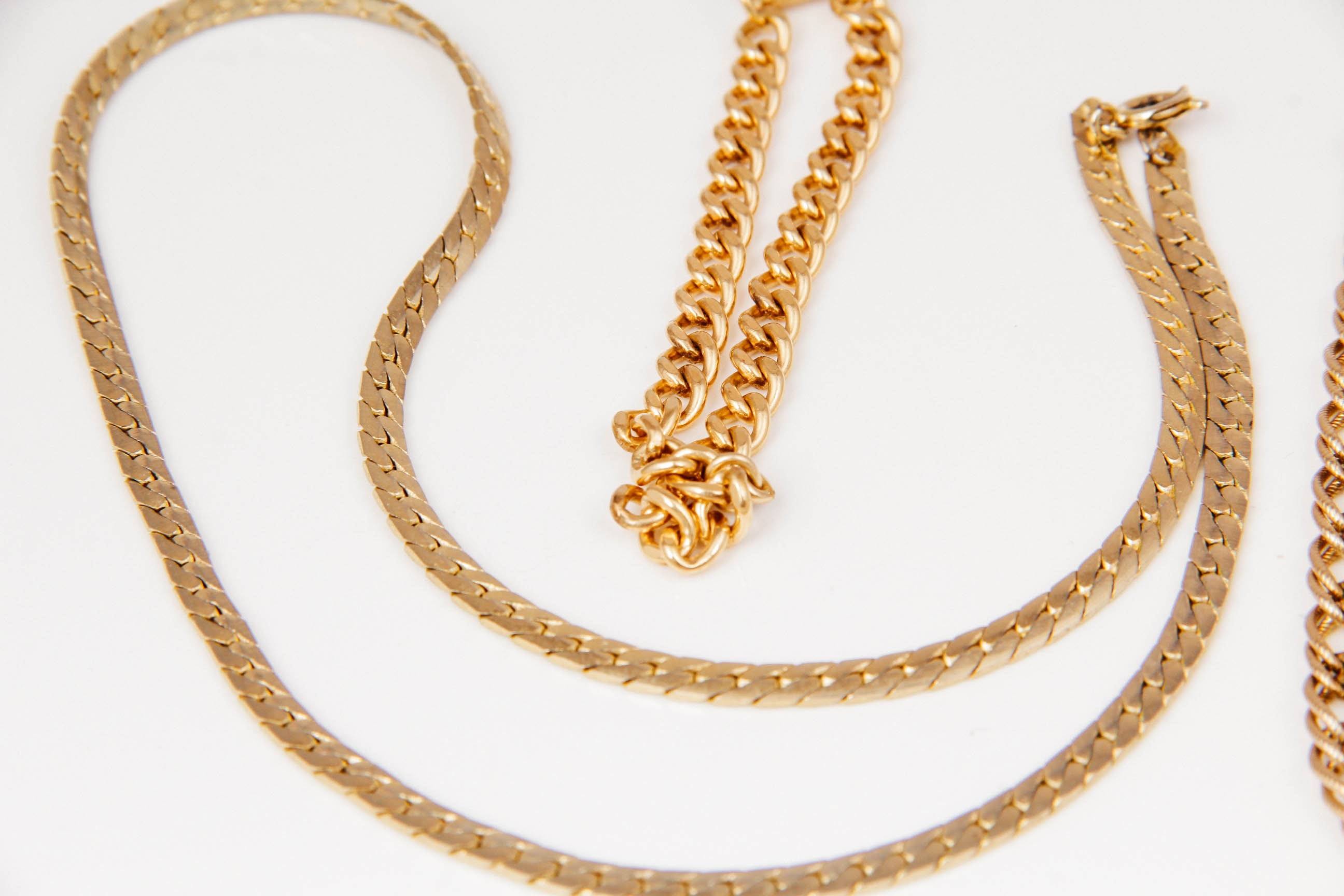 Vintage Gold Plated Necklace and Bracelets