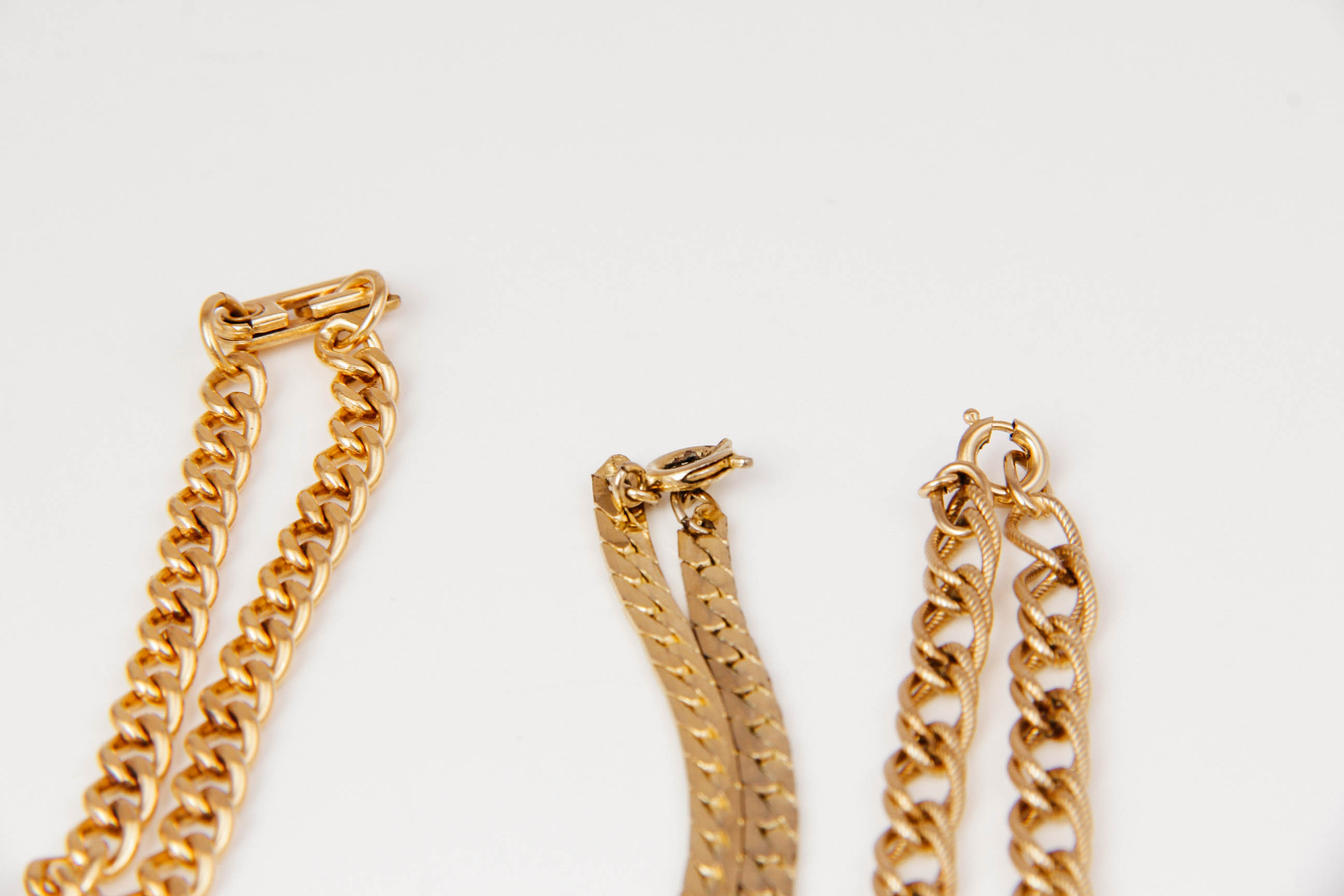 Vintage Gold Plated Necklace and Bracelets