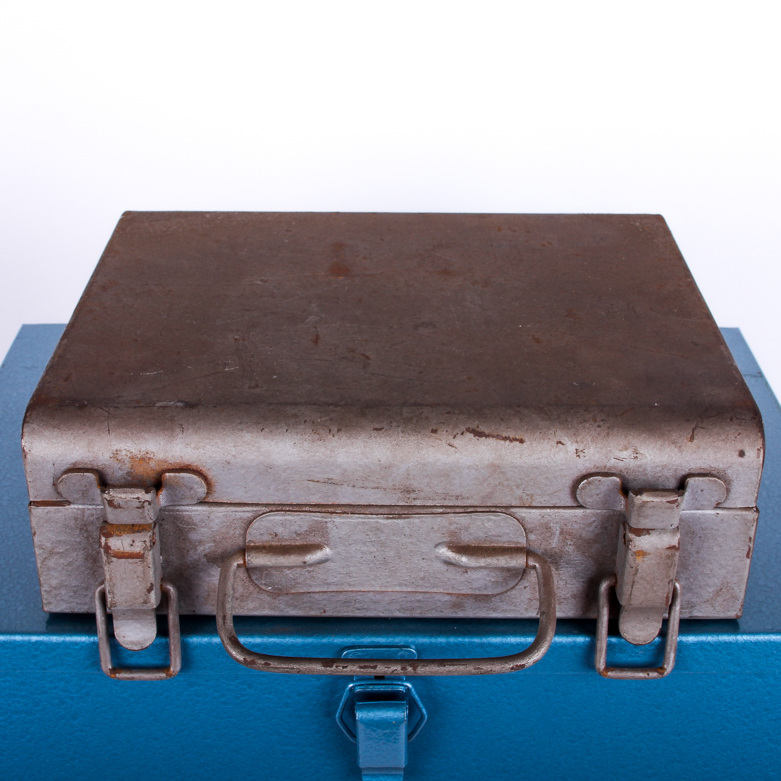 Assortment of Metal Tool Boxes