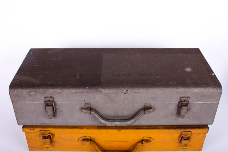 Assortment of Metal Tool Boxes