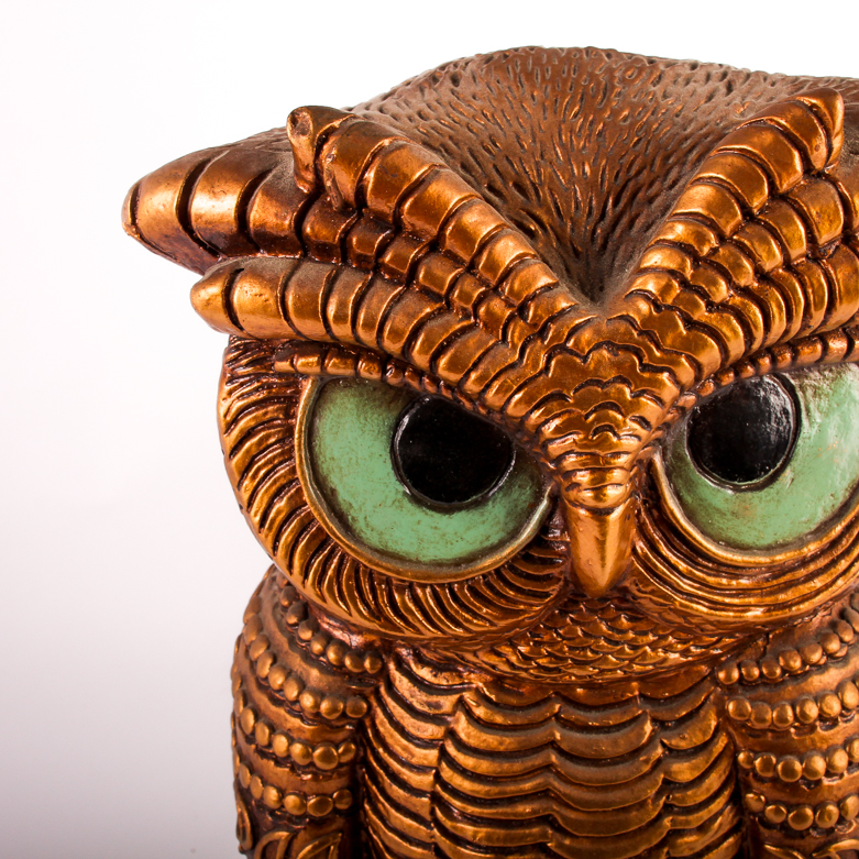Vintage Ceramic Owl Statue