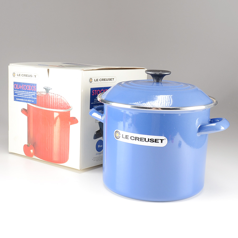Le Creuset Blue Enameled Steel Stockpot