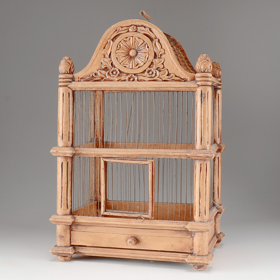 Ornately Carved Bird Cage