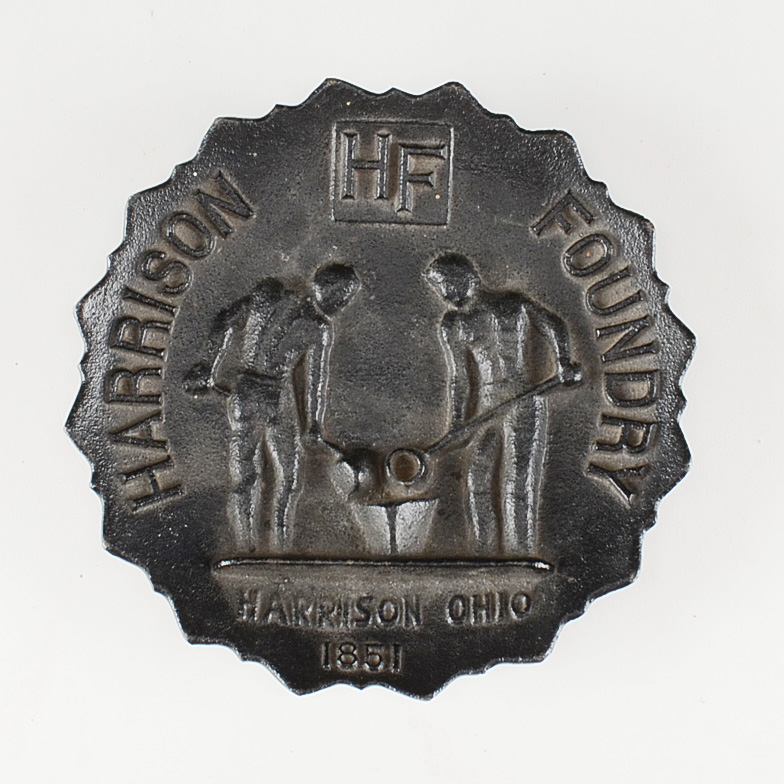 Vintage Harrison Foundry Cast Iron Commemorative Ashtray