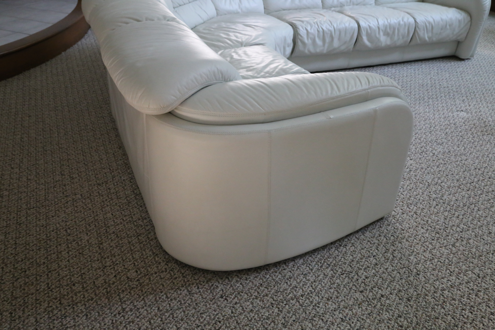 White Leather Sectional Sofa