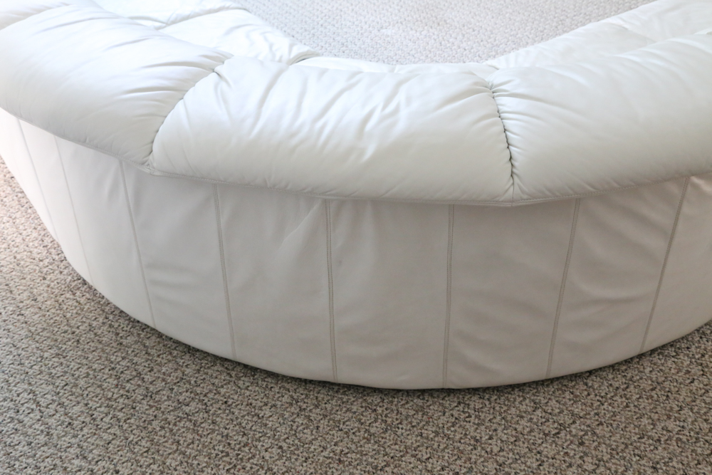 White Leather Sectional Sofa