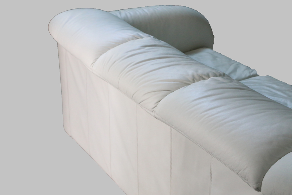 White Leather Sectional Sofa