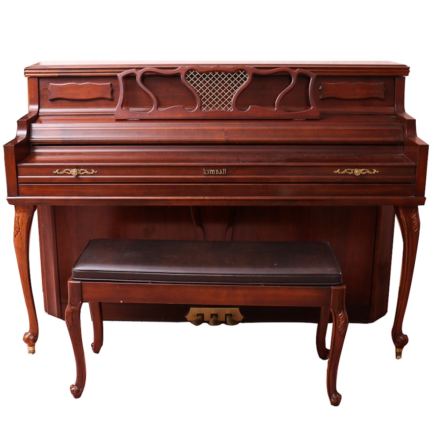 Kimball Upright Piano With Matching Bench
