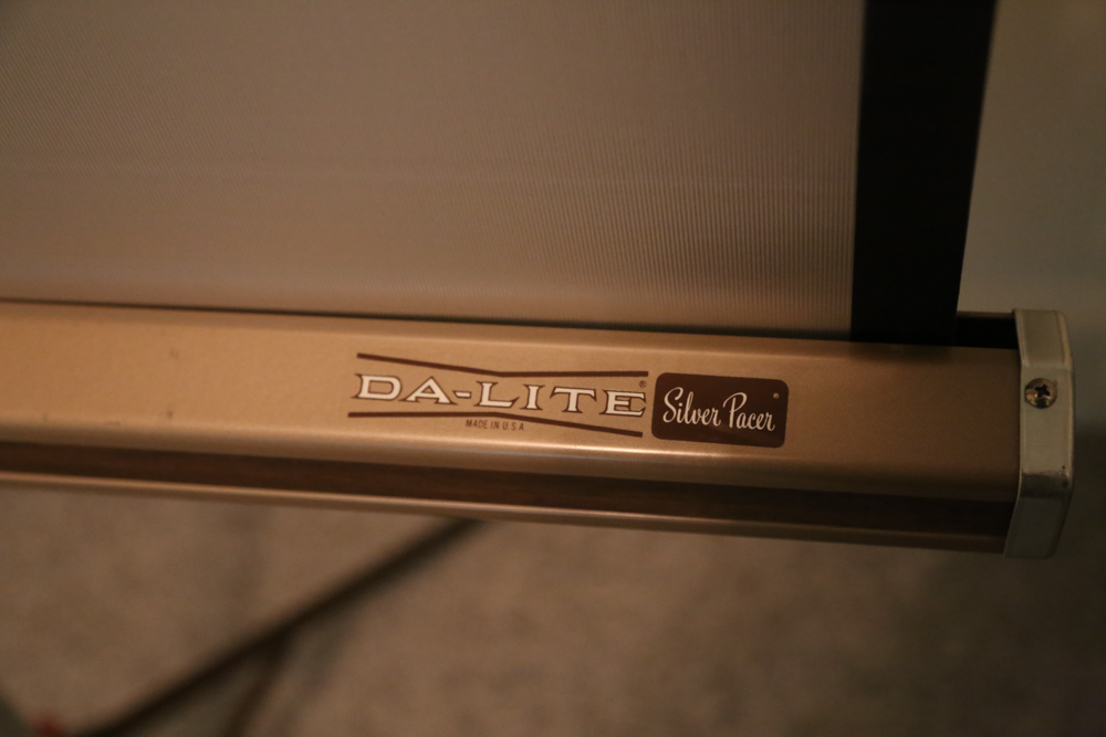 Vintage Da-Lite Silver Pacer Freestanding Collapsible Projection Screen