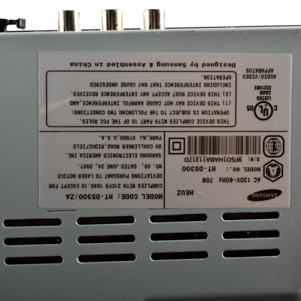 Samsung HTD5300 5.1-Channel 3D Blu-Ray Home Theater System