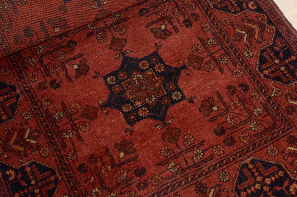 Vibrant Handwoven Wool Ersari Andkhoy Area Rug