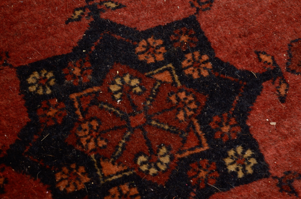 Vibrant Handwoven Wool Ersari Andkhoy Area Rug