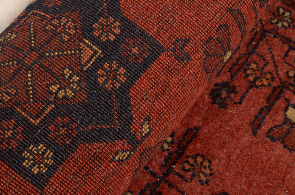 Vibrant Handwoven Wool Ersari Andkhoy Area Rug