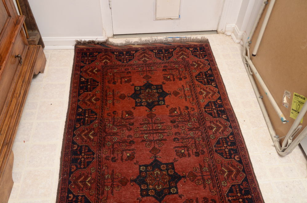 Vibrant Handwoven Wool Ersari Andkhoy Area Rug