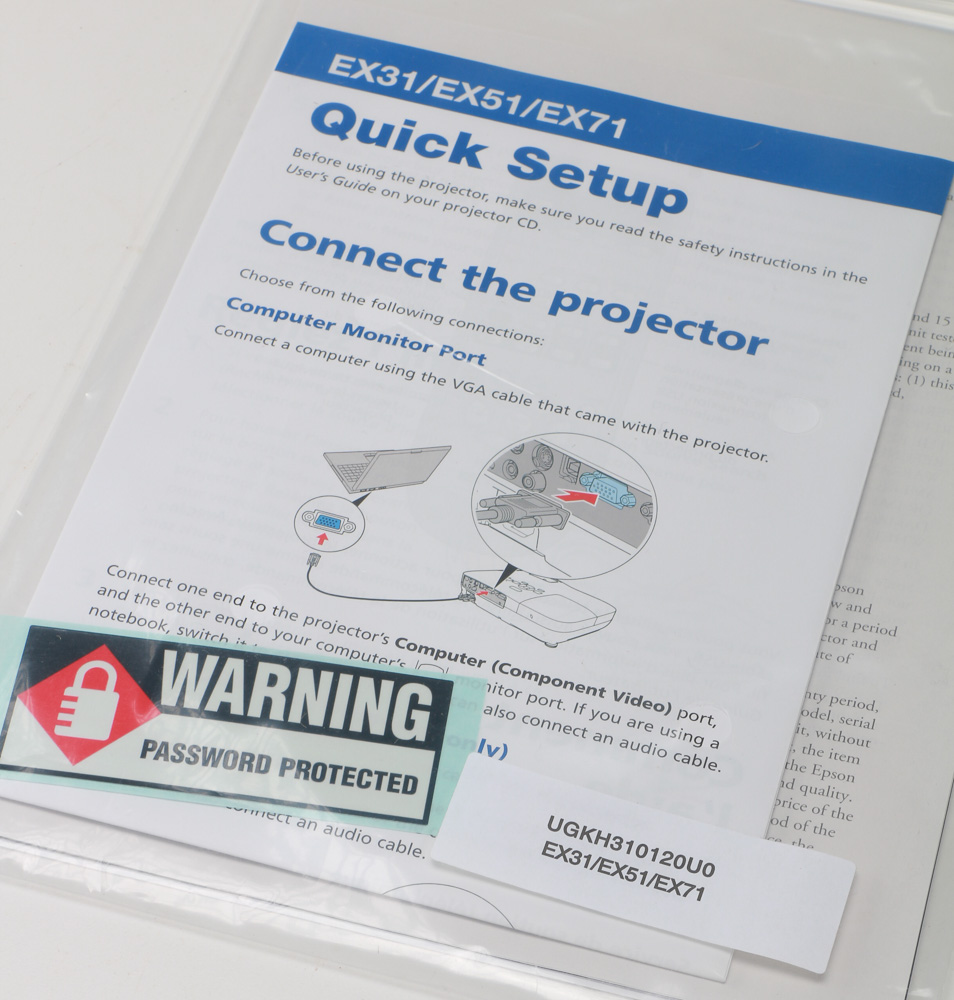 Epson Home Cinema H309A LCD Projector