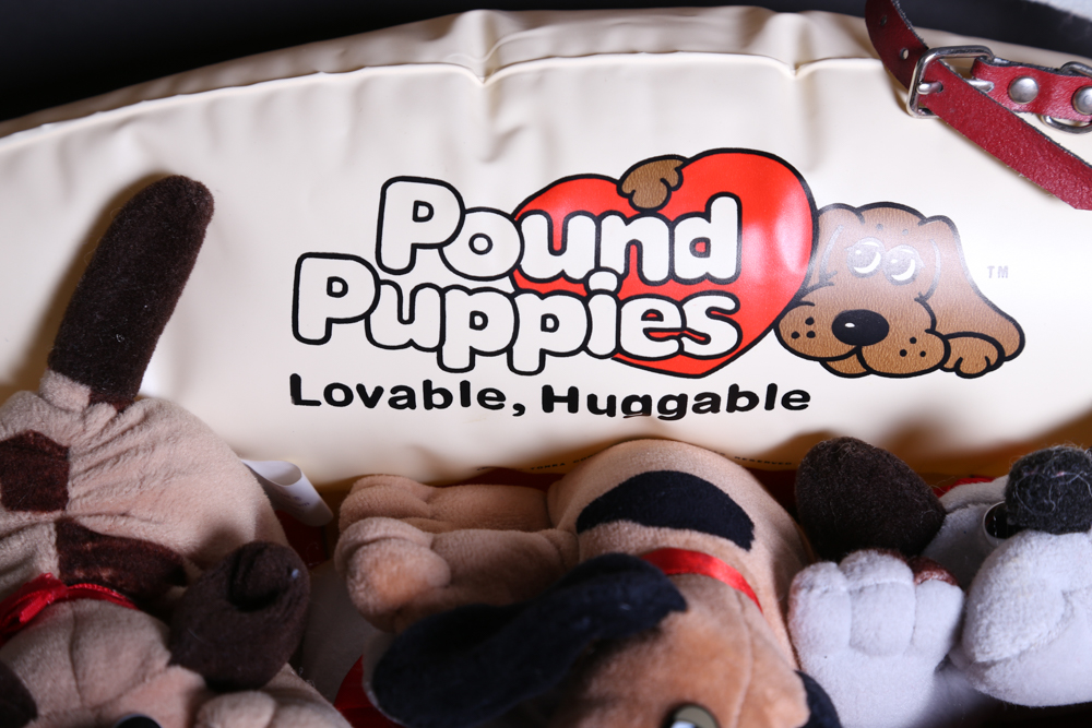 Collection of Vintage Pound Puppies and Accessories