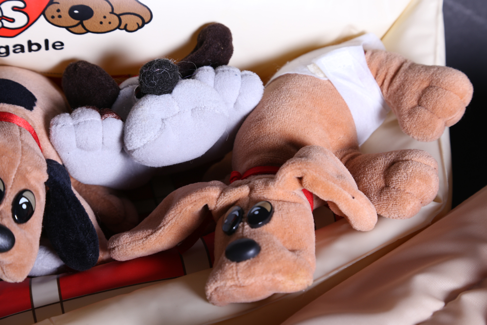 Collection of Vintage Pound Puppies and Accessories