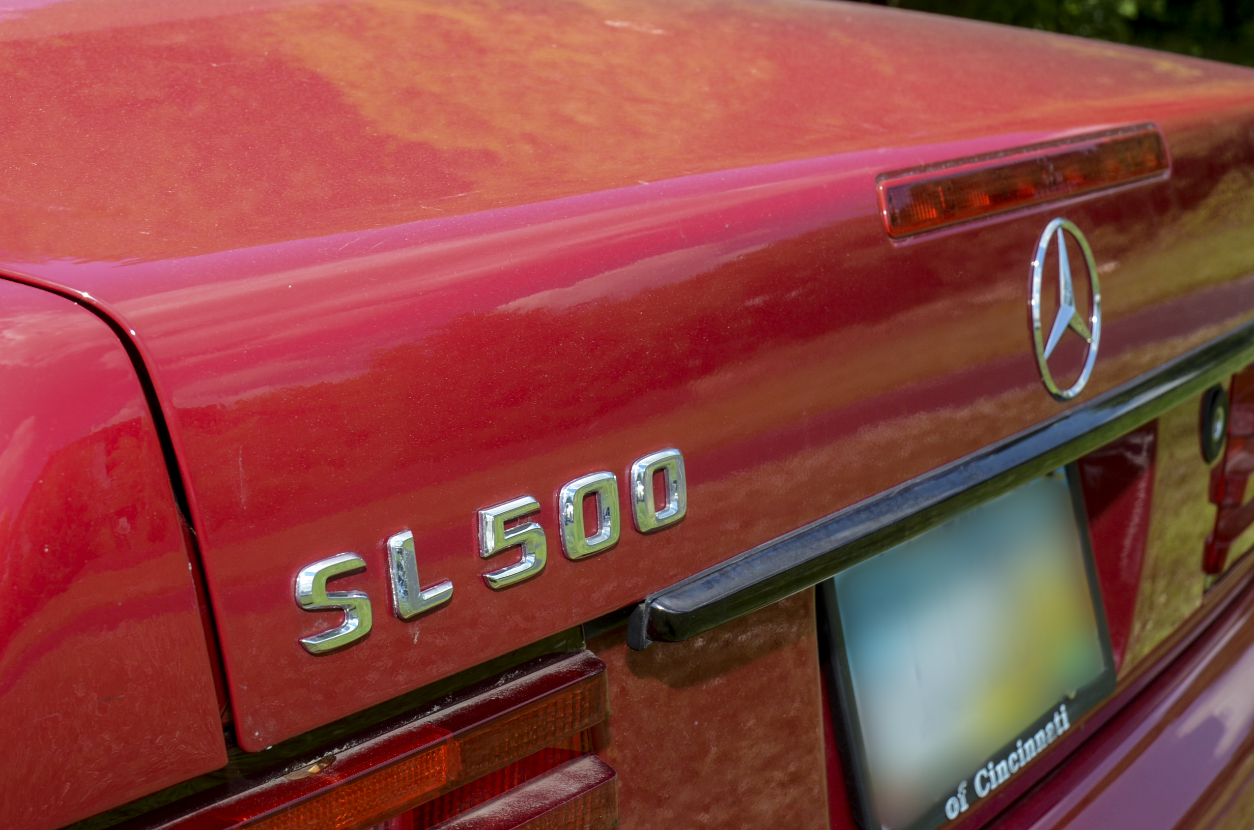 1996 Imperial Red Mercedes SL500 Sport Roadster