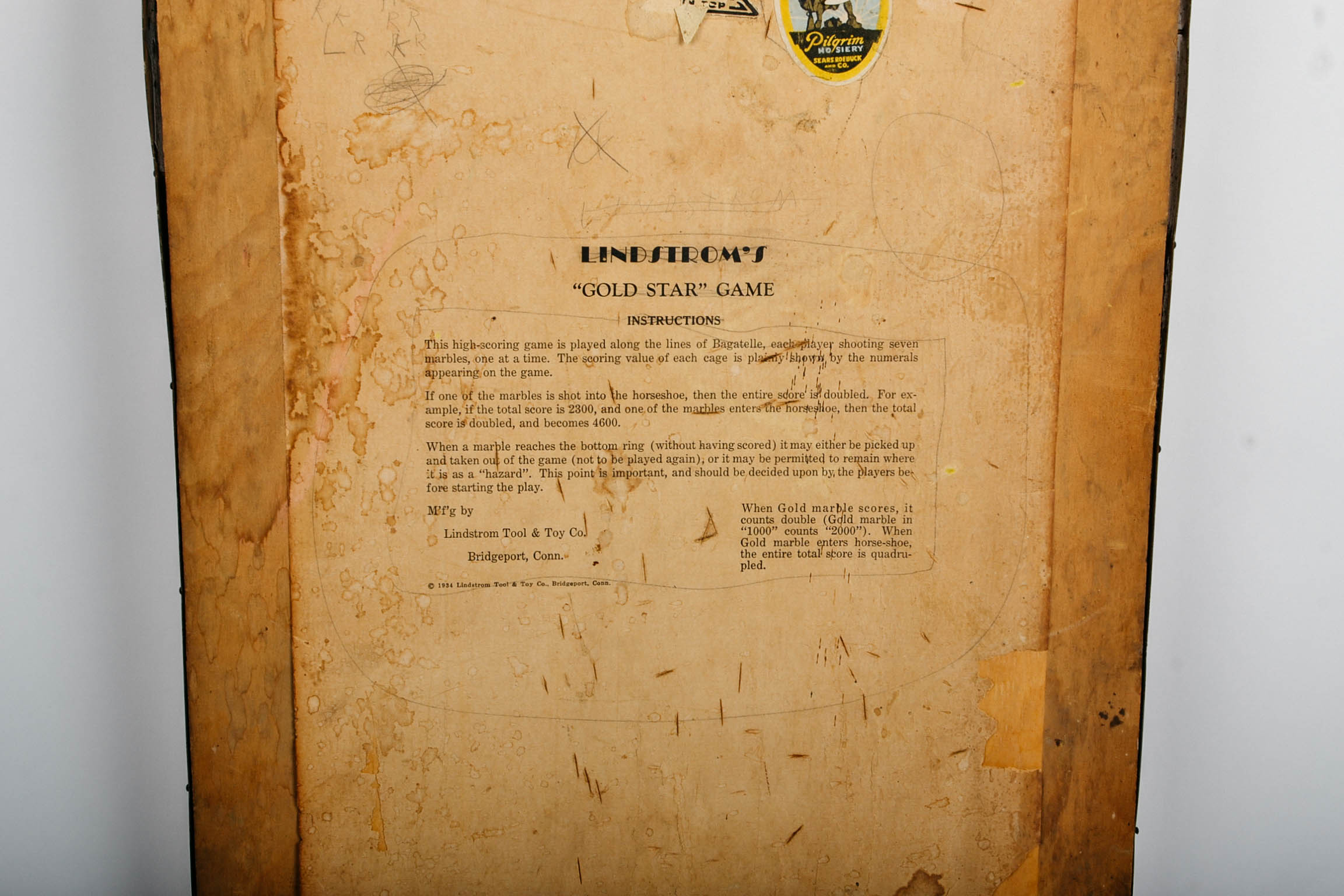 Vintage Lindstrom's Gold Star Game.